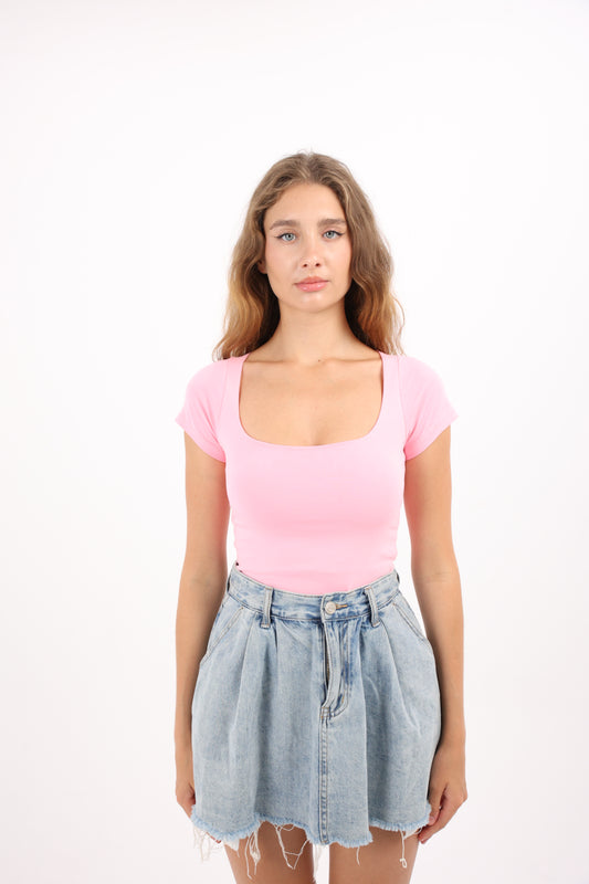 Square Neck Contour Top