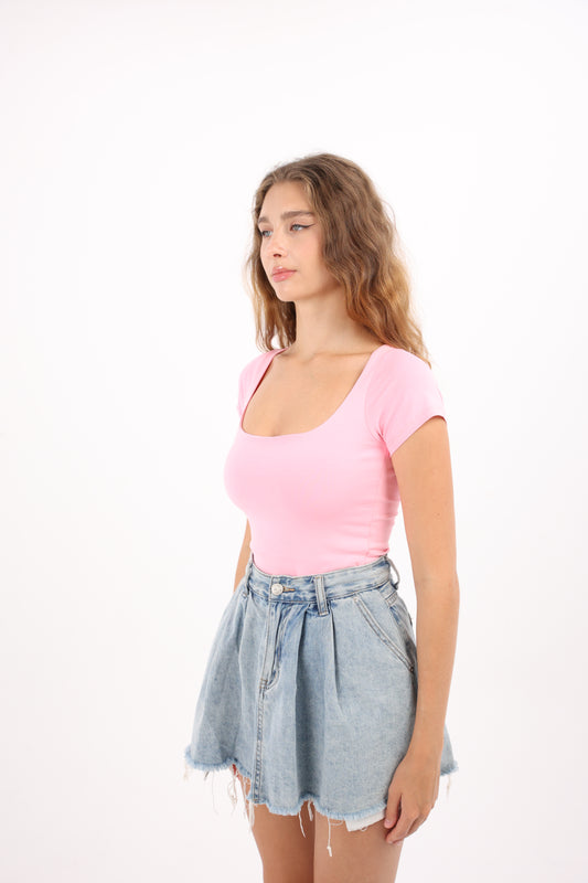 Square Neck Contour Top