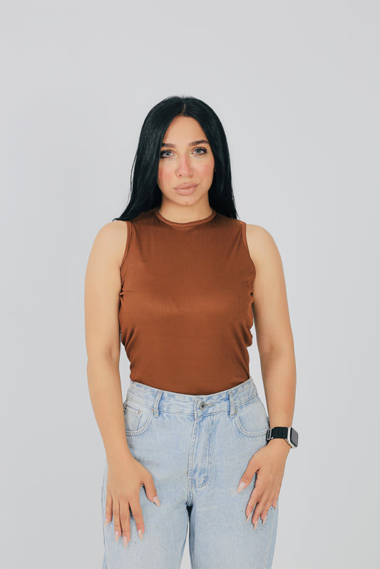Crewneck Soft  Ribbed Tank Top