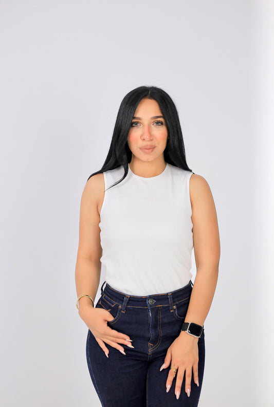 Crewneck Ribbed Tank Top